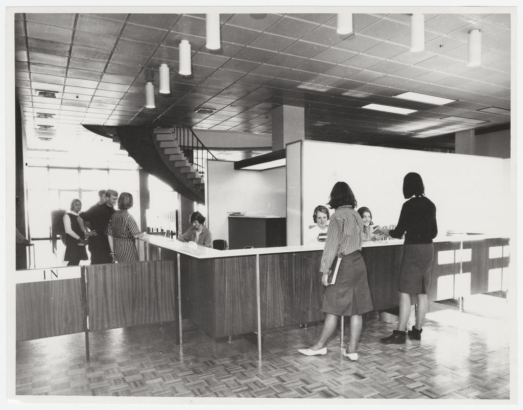 Circulation desk, University of Otago Library