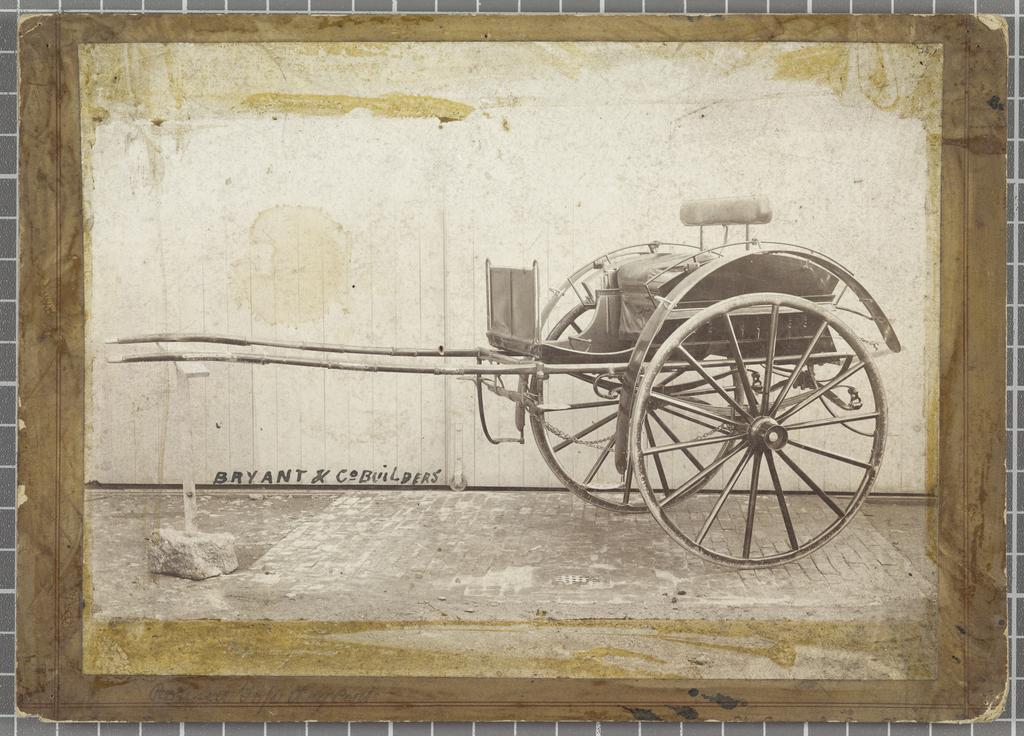 Two-wheeled horse-drawn round top dog cart