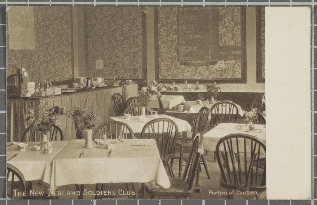 New Zealand Soldiers' Club. Portion of Canteen
