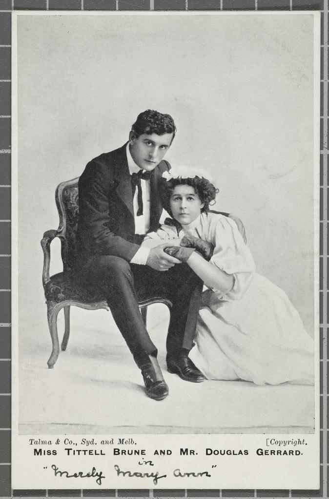 Miss Tittell Brune and Mr Douglas Gerrard in 'Merely Mary Ann'