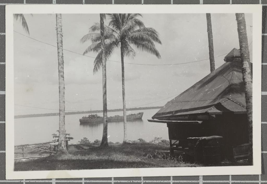 Navy ship off shore, Nissan