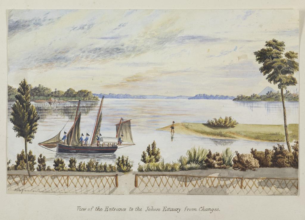 View of the entrance to the Johore Estuary from Changee