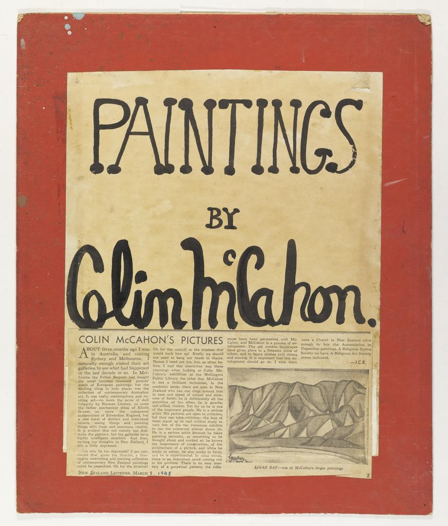 Paintings by Colin McCahon