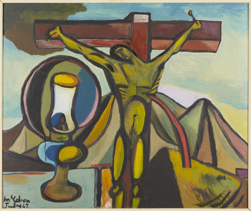 Crucifixion with lamp