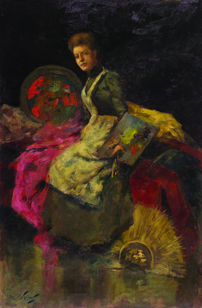 [Portrait of a young woman artist]