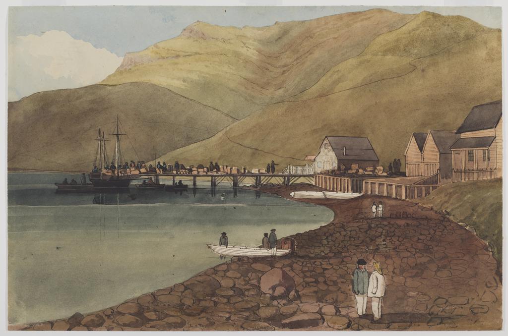 Port Lyttelton. Immigrants&rsquo; luggage disembarking