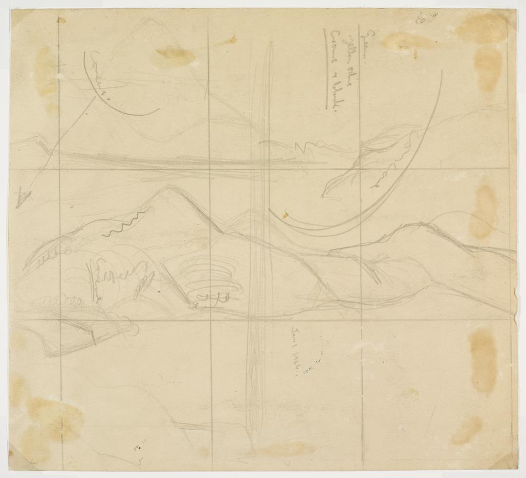 Working drawings for three paintings of the Otago Peninsula. [Untitled]