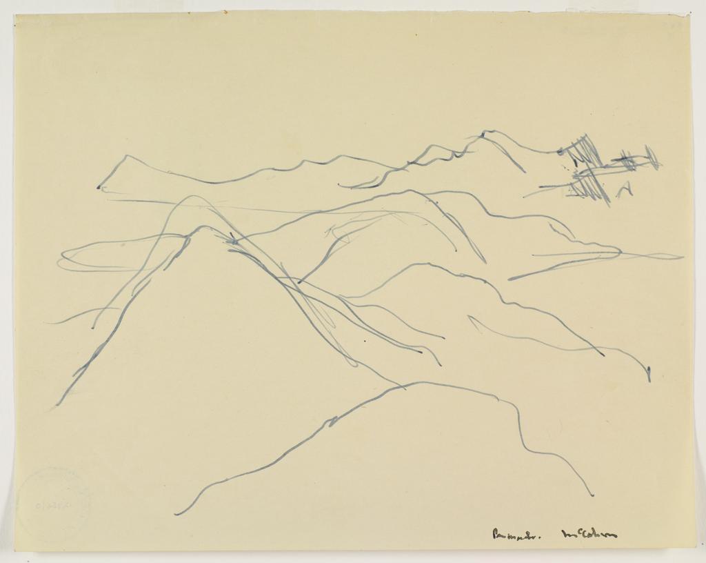 Working drawings for three paintings of the Otago Peninsula. Peninsula