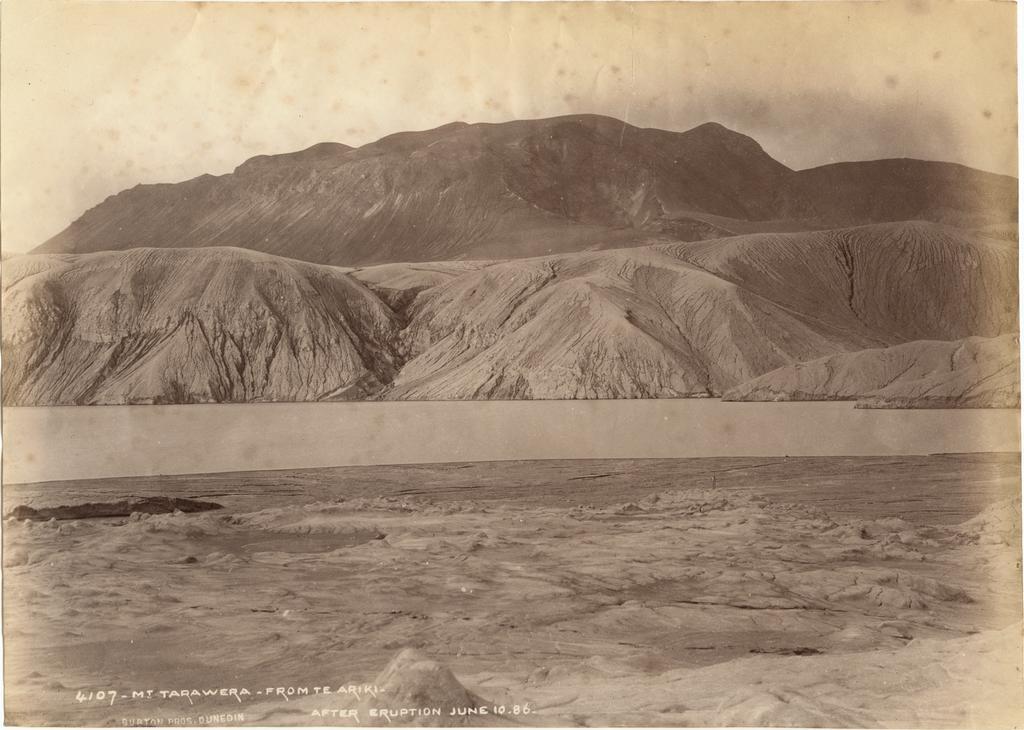 Mount Tarawera from Te Ariki after eruption June 10 1886