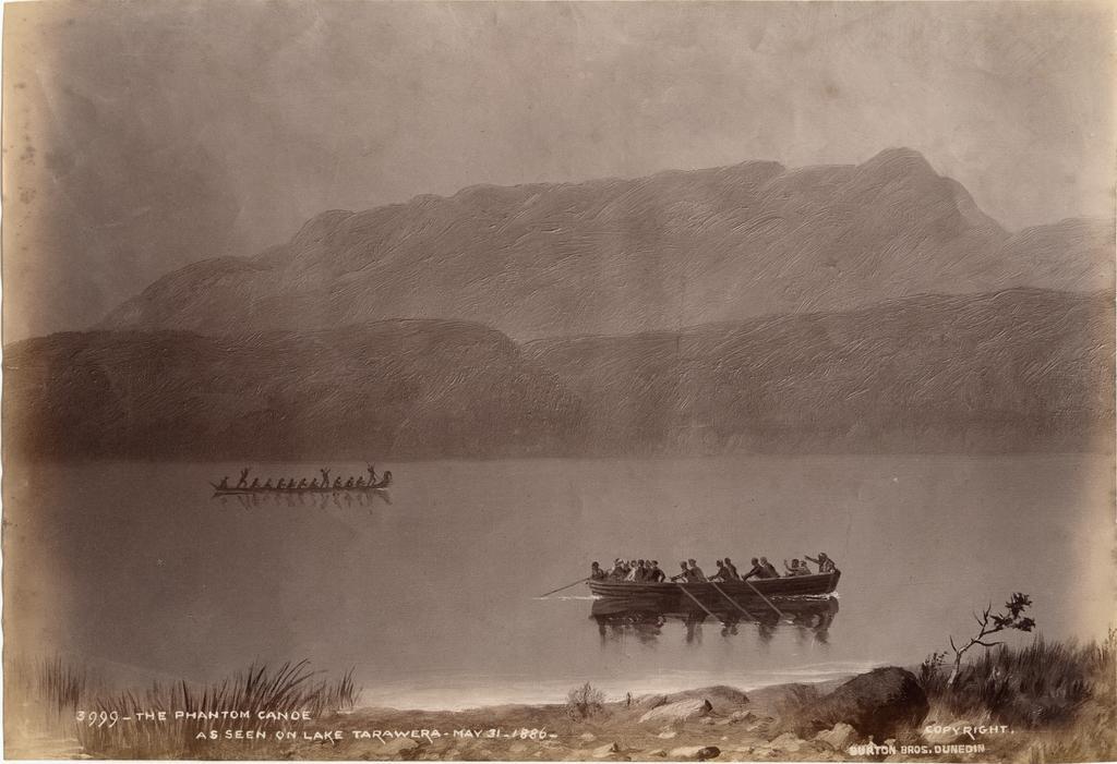 The Phantom Canoe as seen from Lake Tarawera May 31 1886