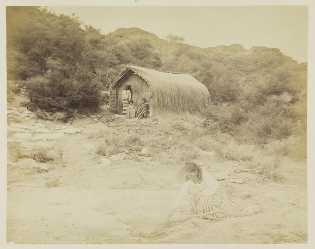 Sophia at the cooking hole