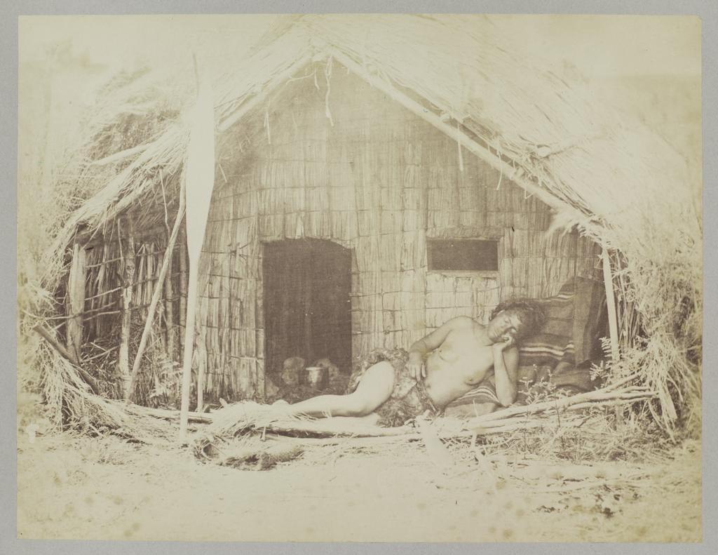 Ngākiha Te Raukura lying on the mahau