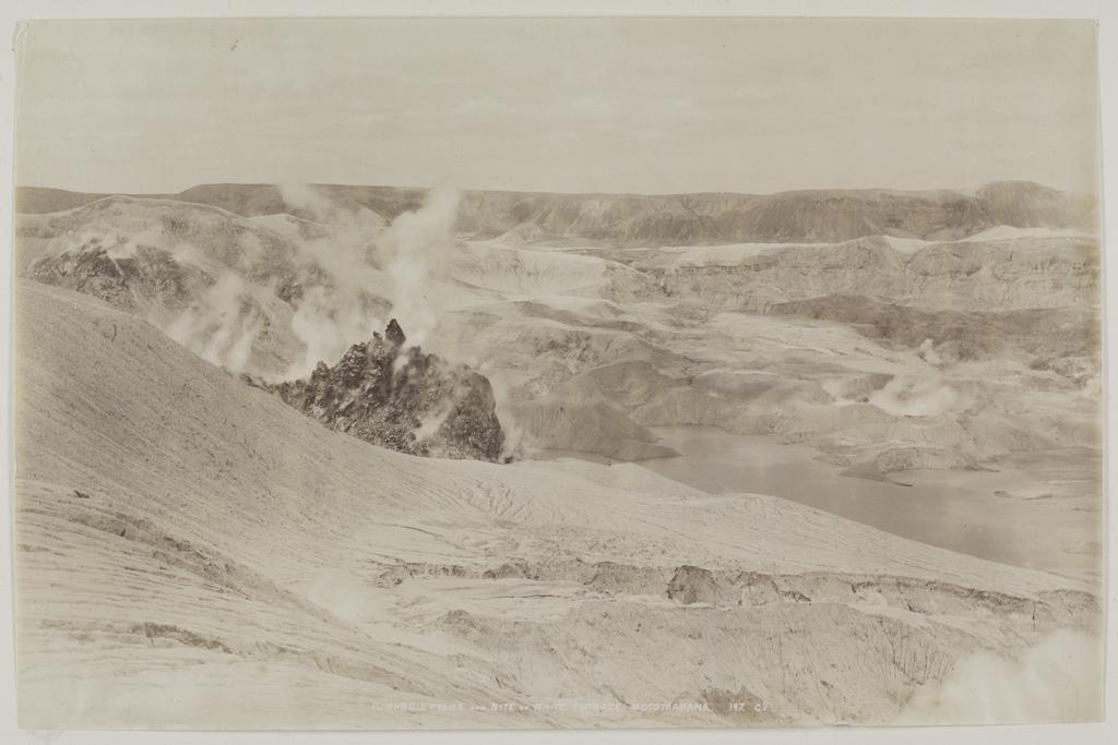 Fumarole Peaks and Site of White Terrace, Rotomahana