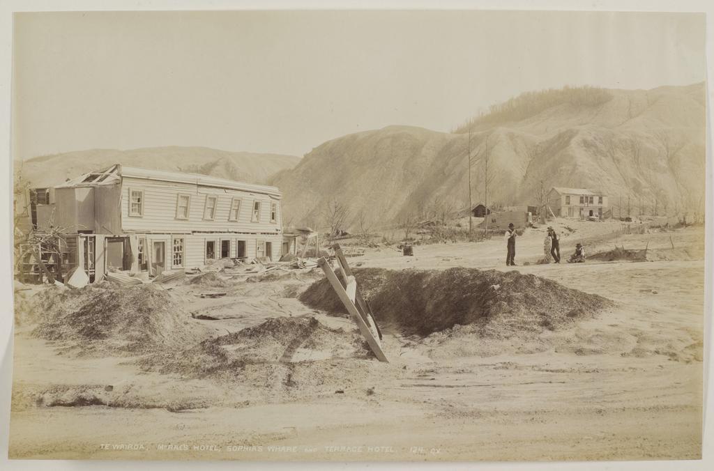 Te Wairoa. McRae's Hotel, Sophia's Whare and Terrace Hotel