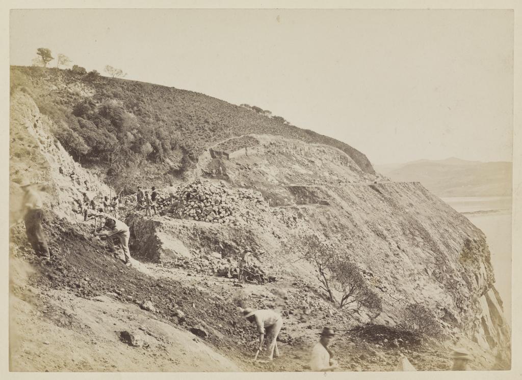 Dunedin-Moeraki railway construction