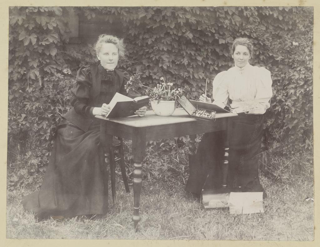 Two unidentified young women