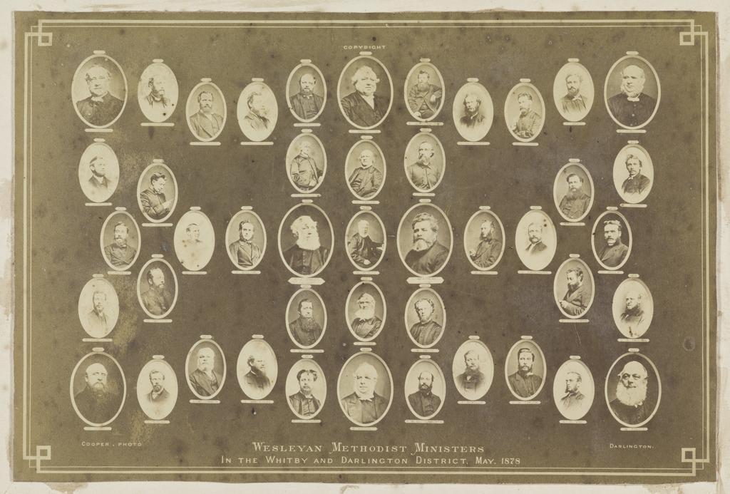 Wesleyan Methodist ministers in the Whitby and Darlington District. May 1878