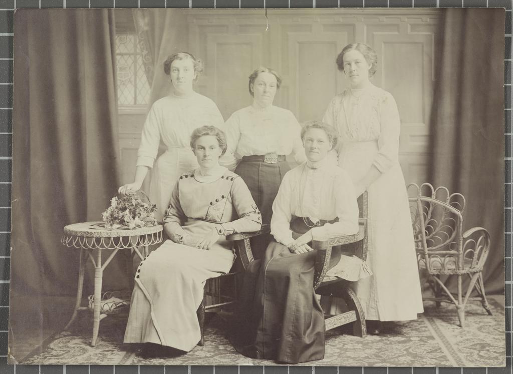 Five unidentified women