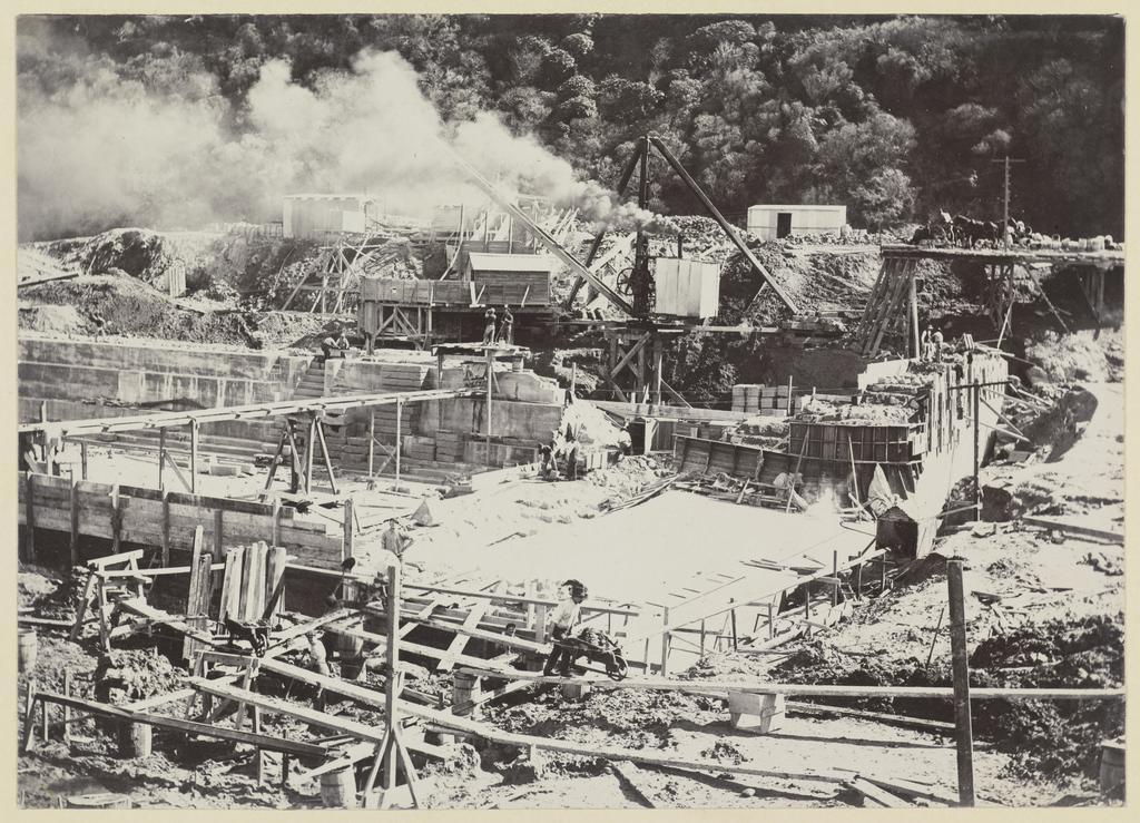 Plank pathways and concreting work