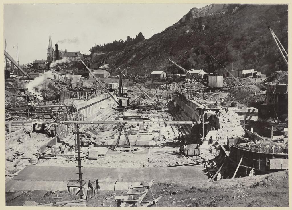 Elevated view of site