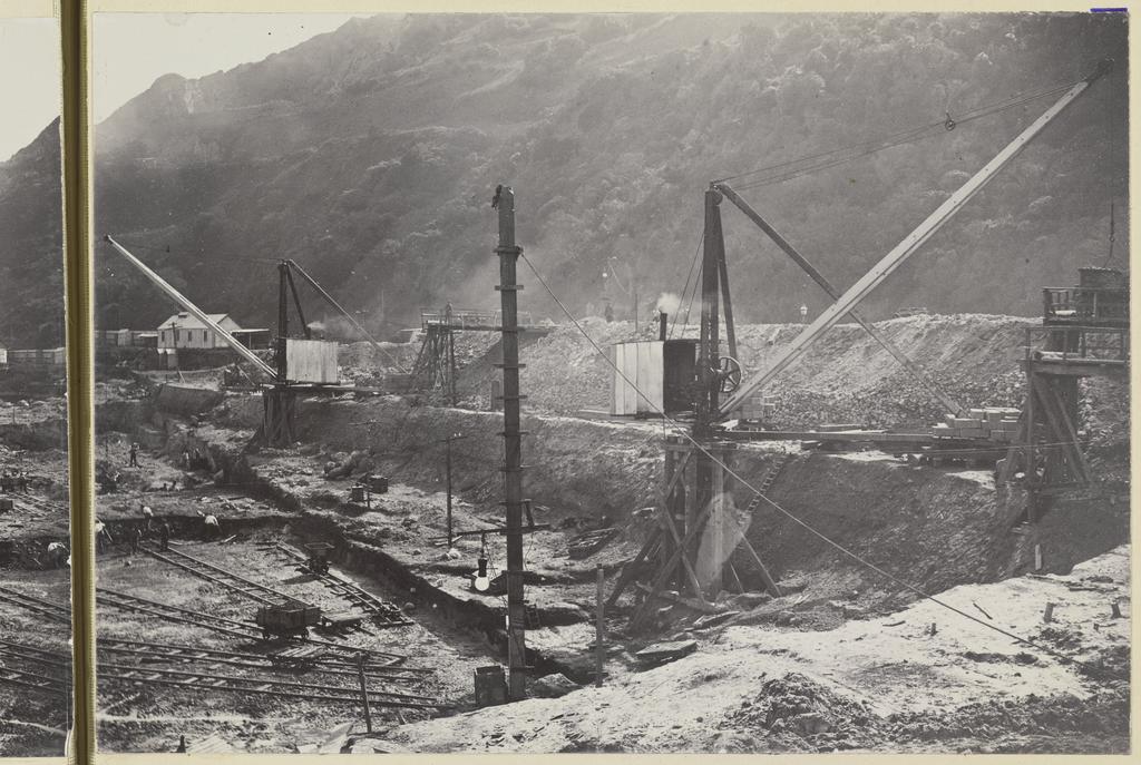 Panoramic view of dock construction site [part 2]