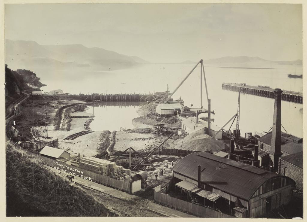 Construction of Port Chalmers new dock