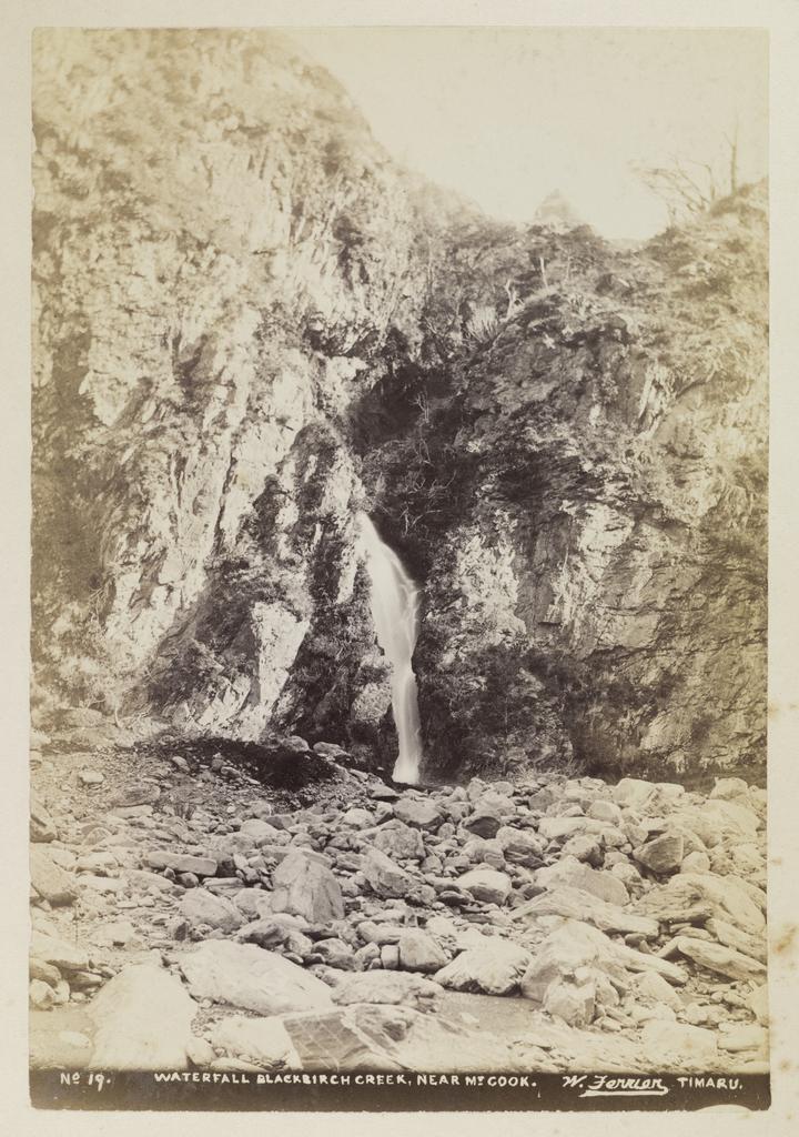 Waterfall, Black Birch Creek, near Mount Cook