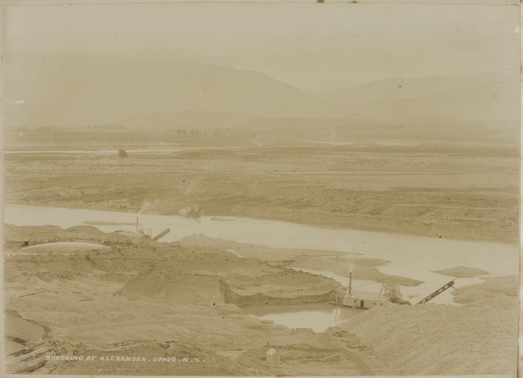 Dredging at Alexandra, Otago N.Z.