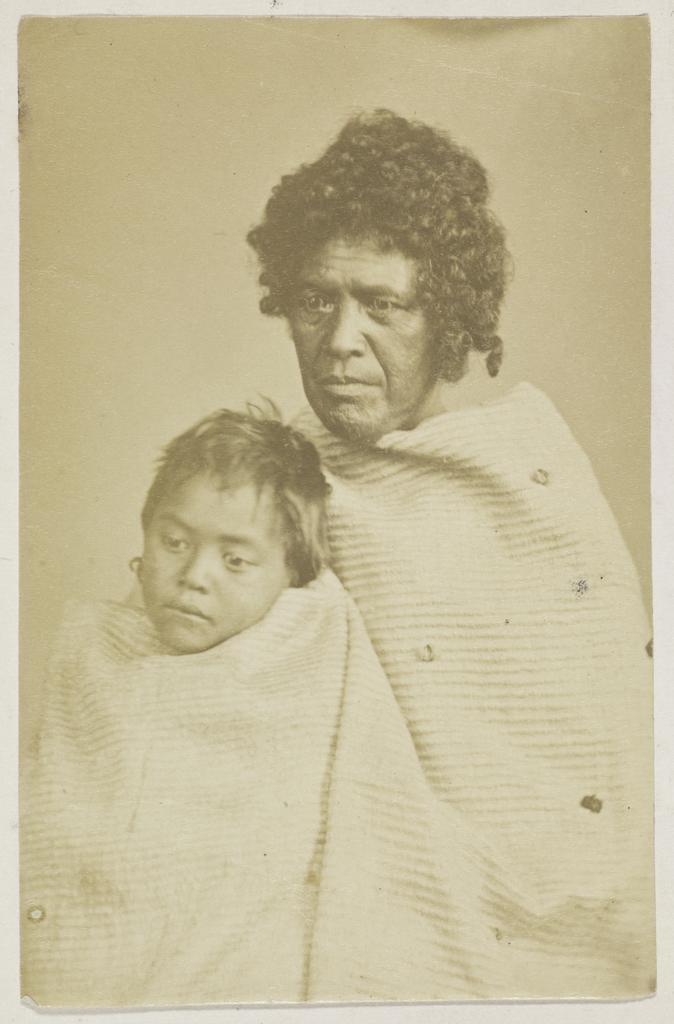 Unidentified woman and child