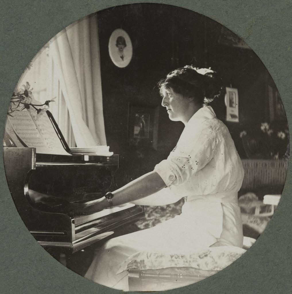 Bess playing the piano