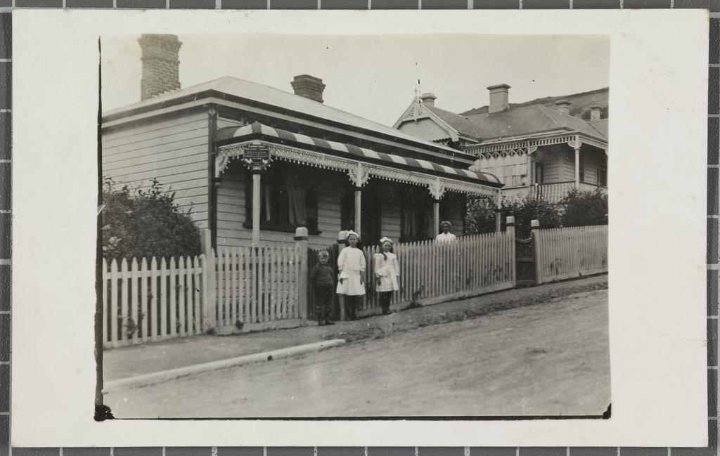 Edwards family outside their home