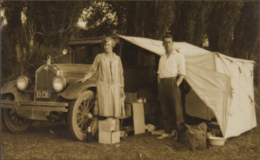 George and Nell Chance with car tent