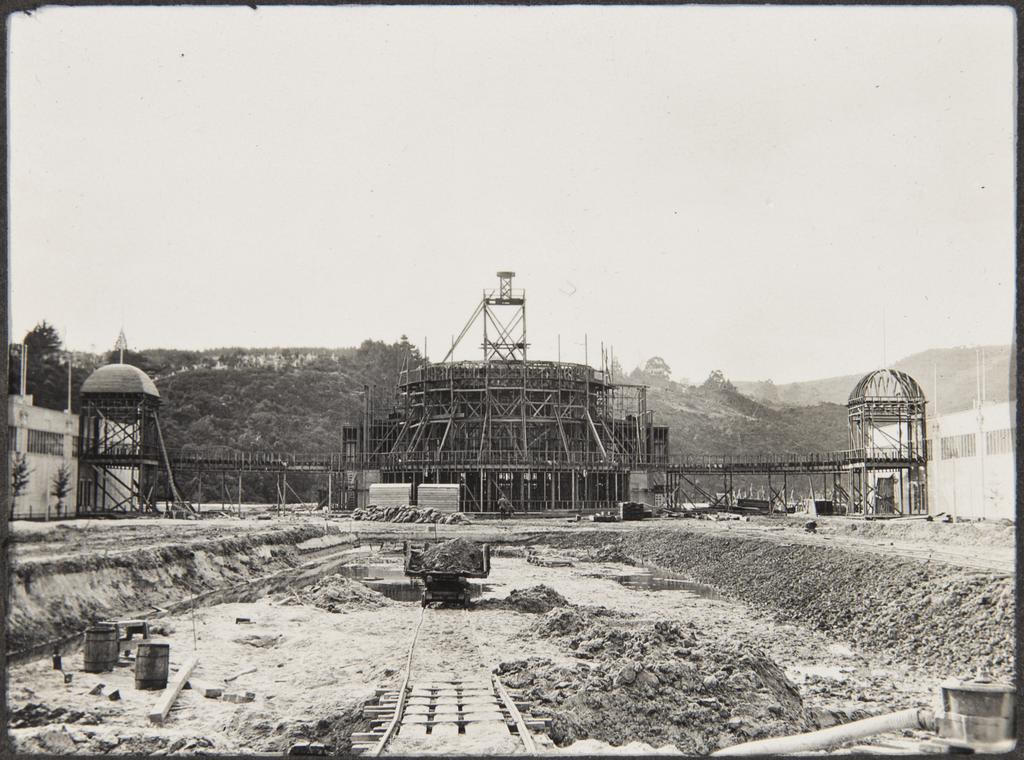 One of the major buildings takes shape