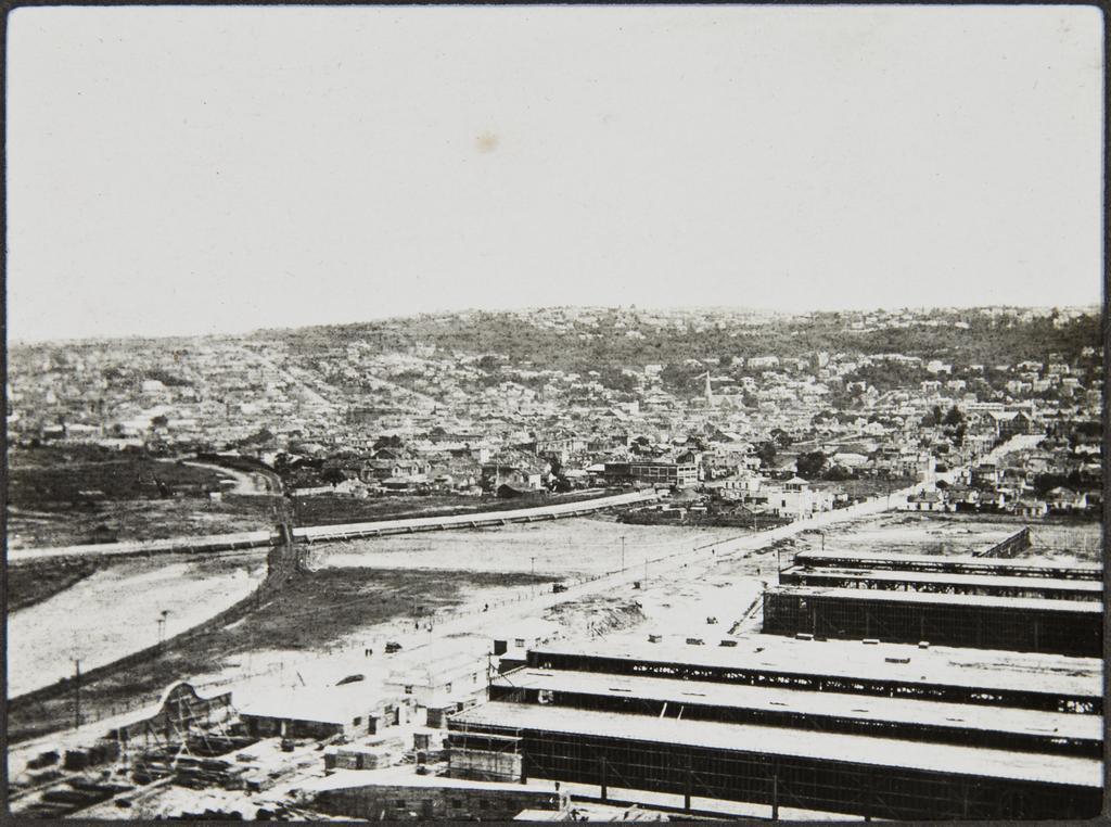 Looking over site back towards the city