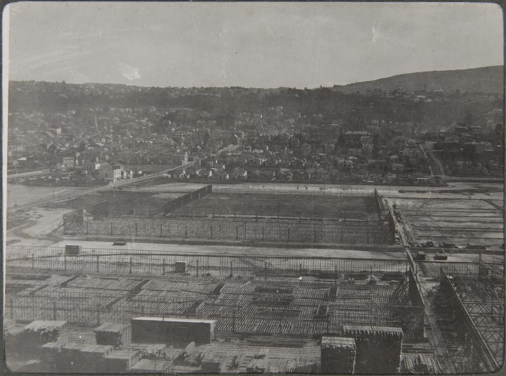 Looking over site back towards the city