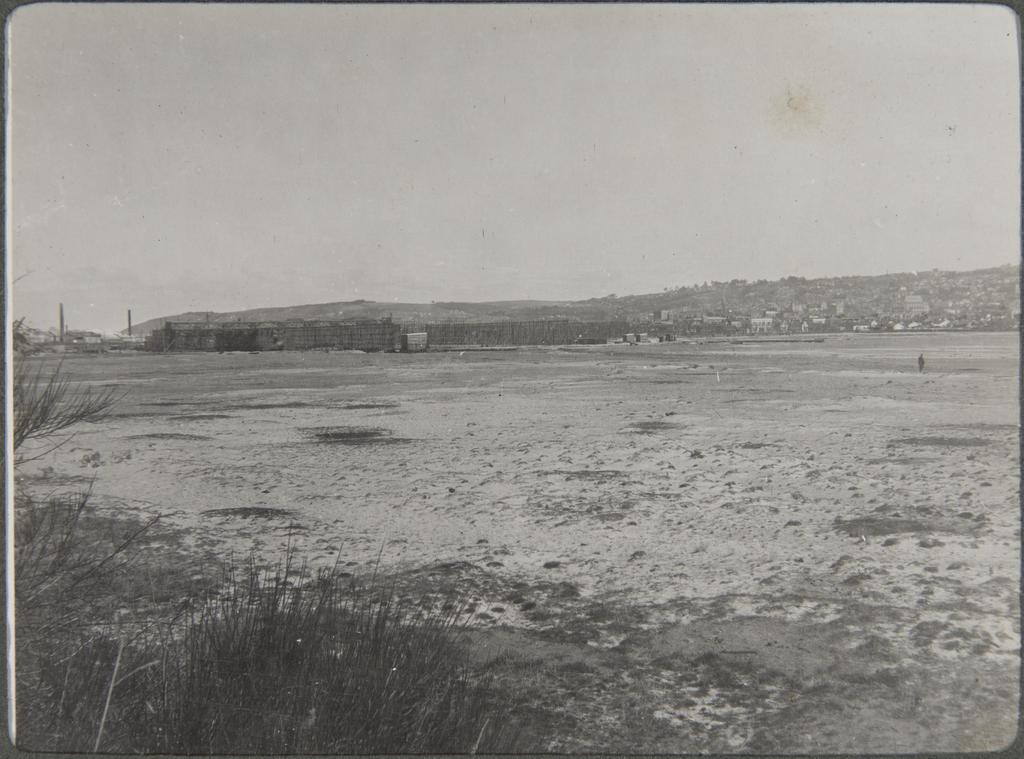 Looking across Lake Logan to the site