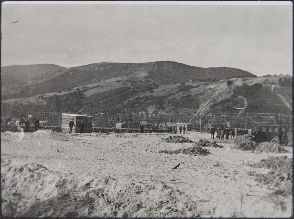 Looking inland over the site