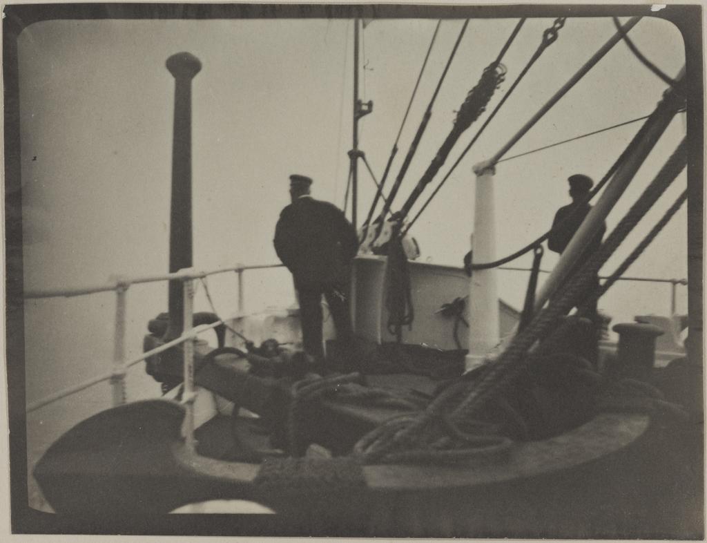 Forecastle of Mararoa - in the Fog