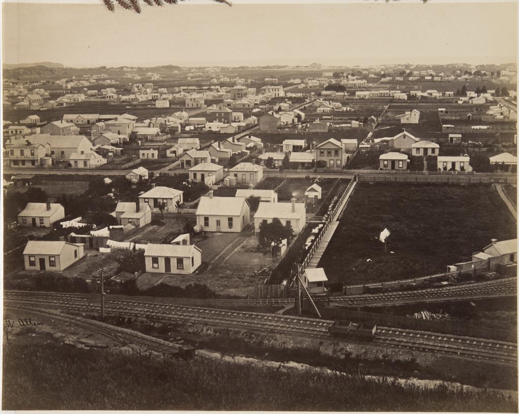 South Dunedin with railway line