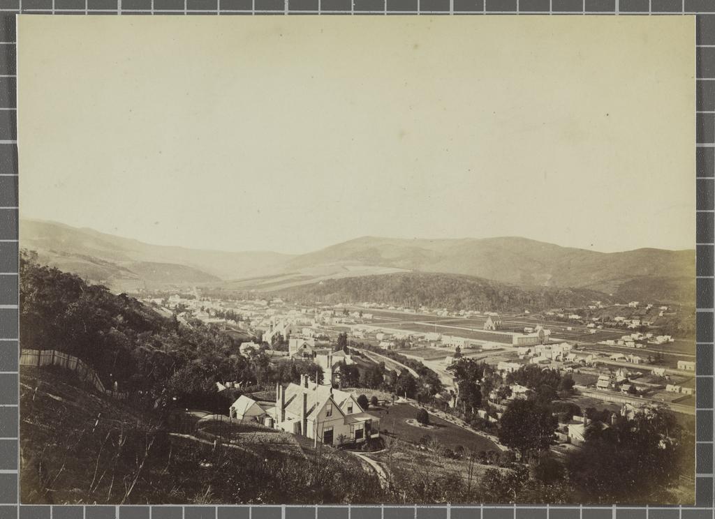 Dunedin North from Regent Rd with All Saints Church and Caledonian Grounds