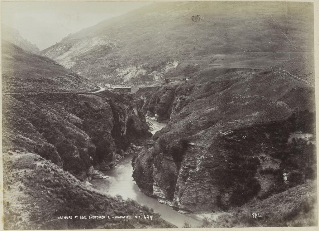 Arthurs Point Bridge, Shotover River, Wakatipu N.Z.