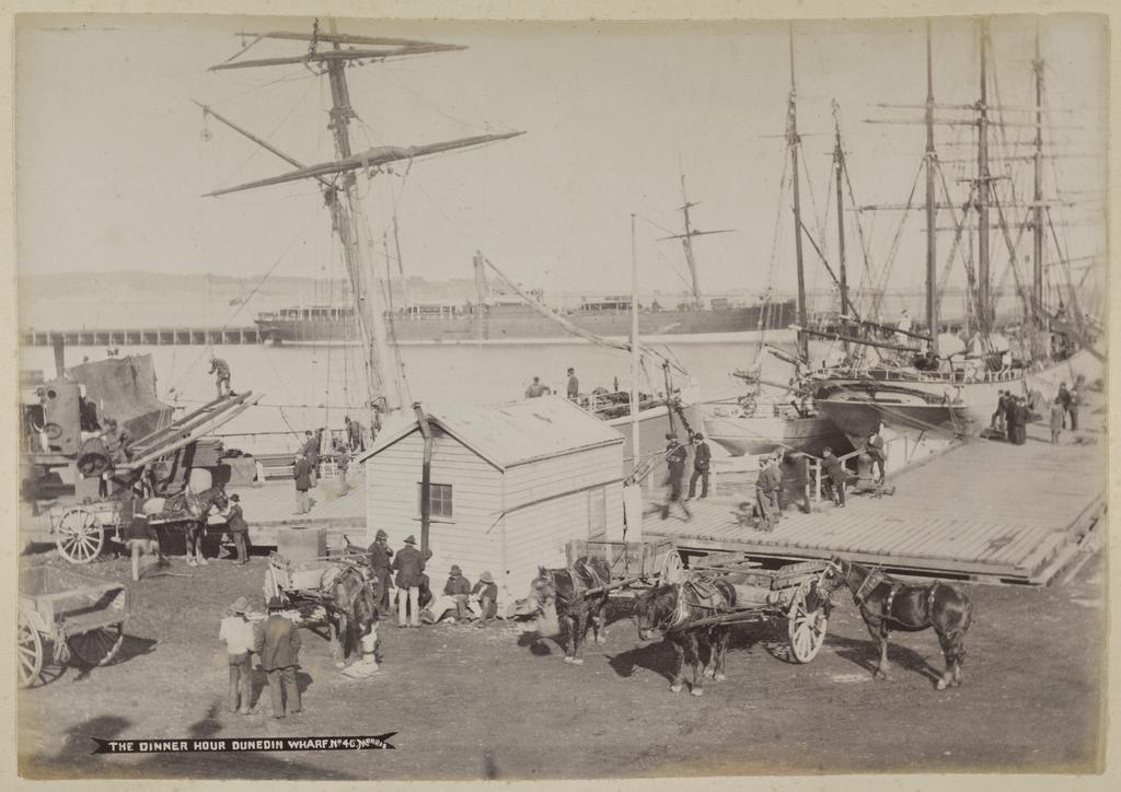 The dinner hour, Dunedin wharf