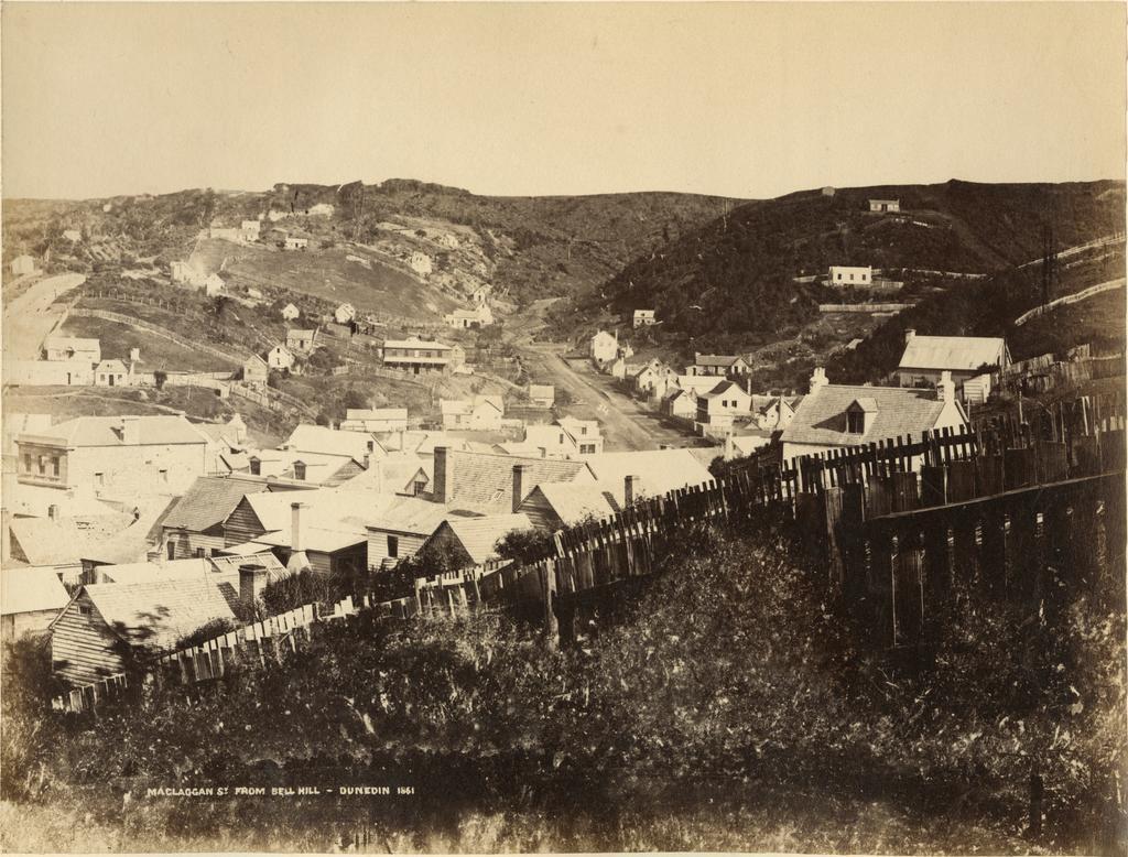 Maclaggan St from Bell Hill, Dunedin