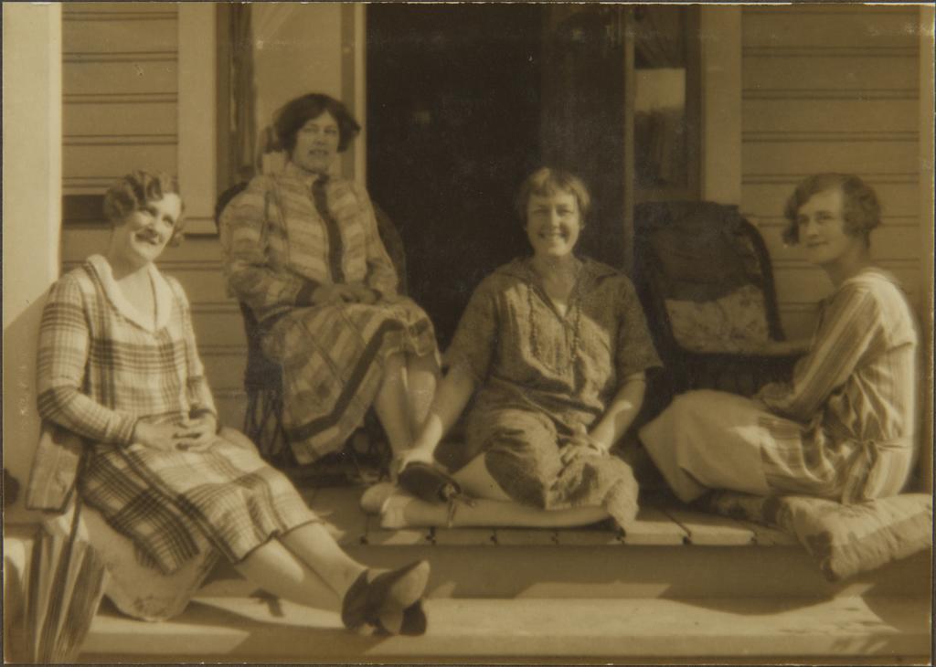 Group of women on Haggitt's verandah
