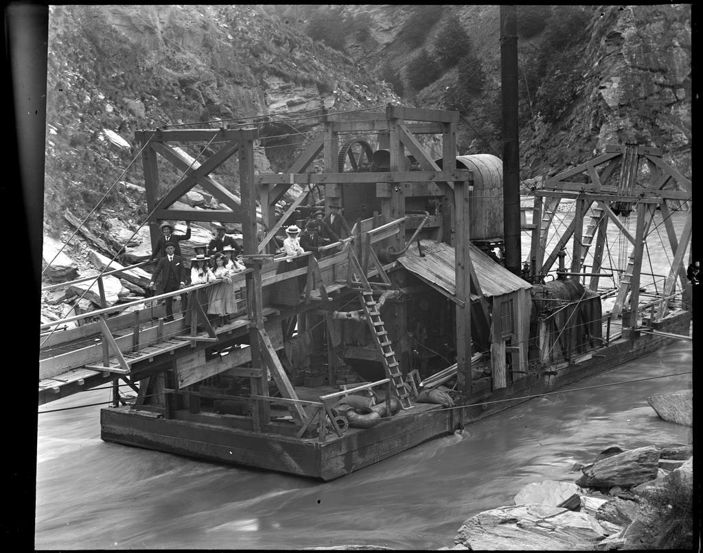 Goldmining dredge refloated by J. Kitto