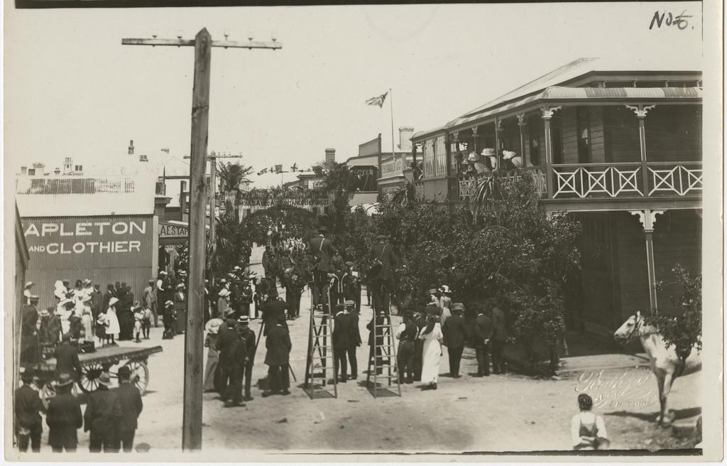Parade along Revell Street, Hokitika