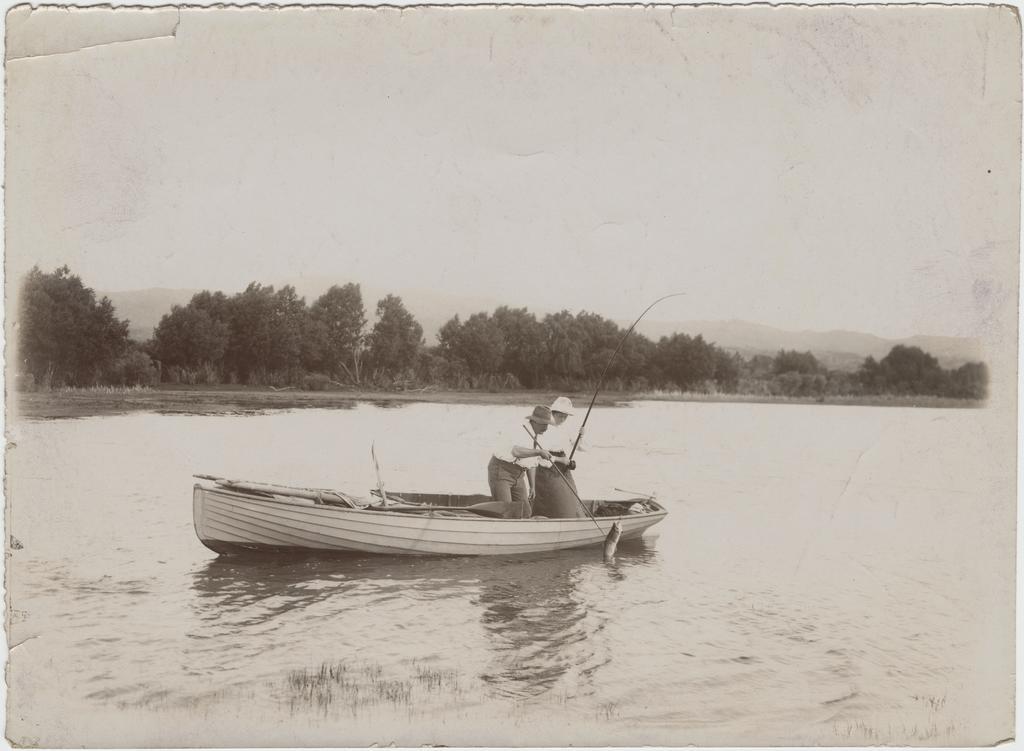 Fishing for rainbow trout, Lake Rotorua
