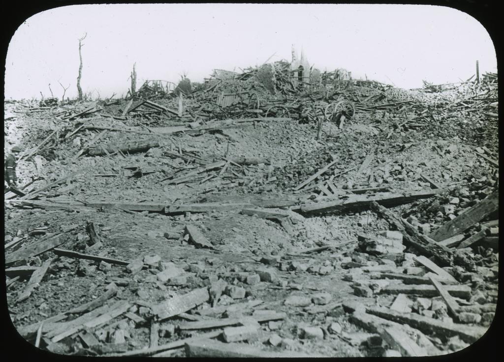 Courcelette in ruins