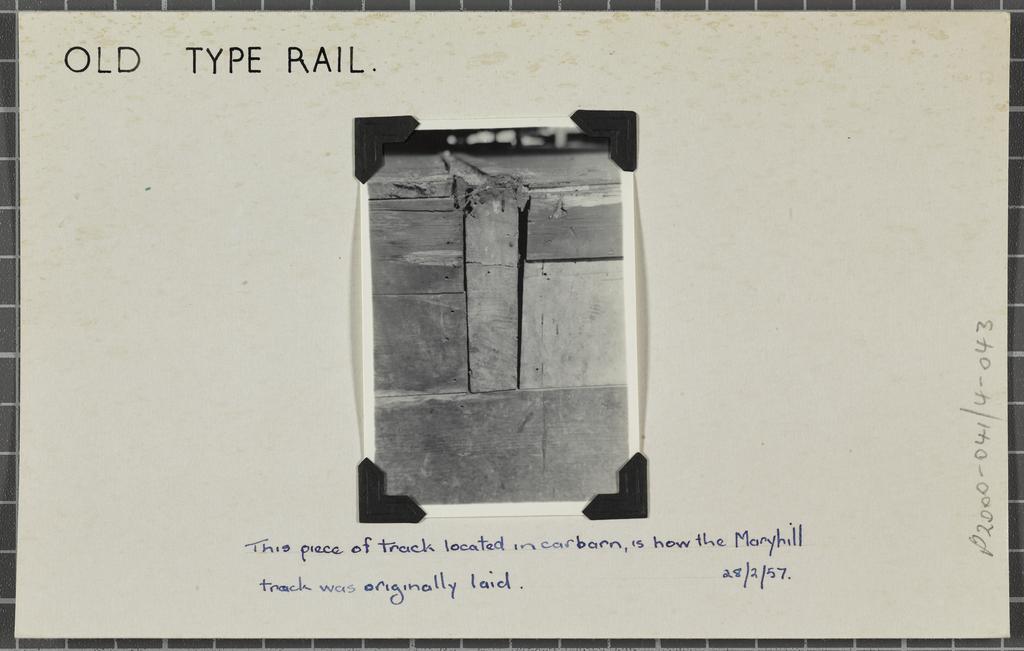 Old type rail