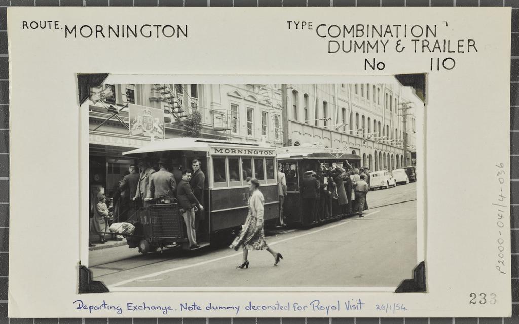 Combination Dummy and Trailer no.110 departing Exchange